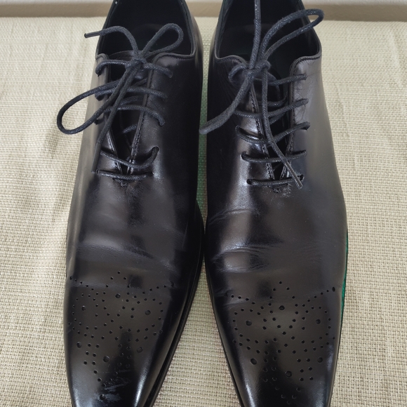 Sleek Black Men's Oxford Shoes - Picture 1 of 4